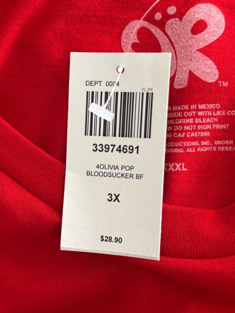 Olivia Rodrigo Bloodsucker Graphic Short-Sleeve Tee - Red 3xl — image 7 of 8